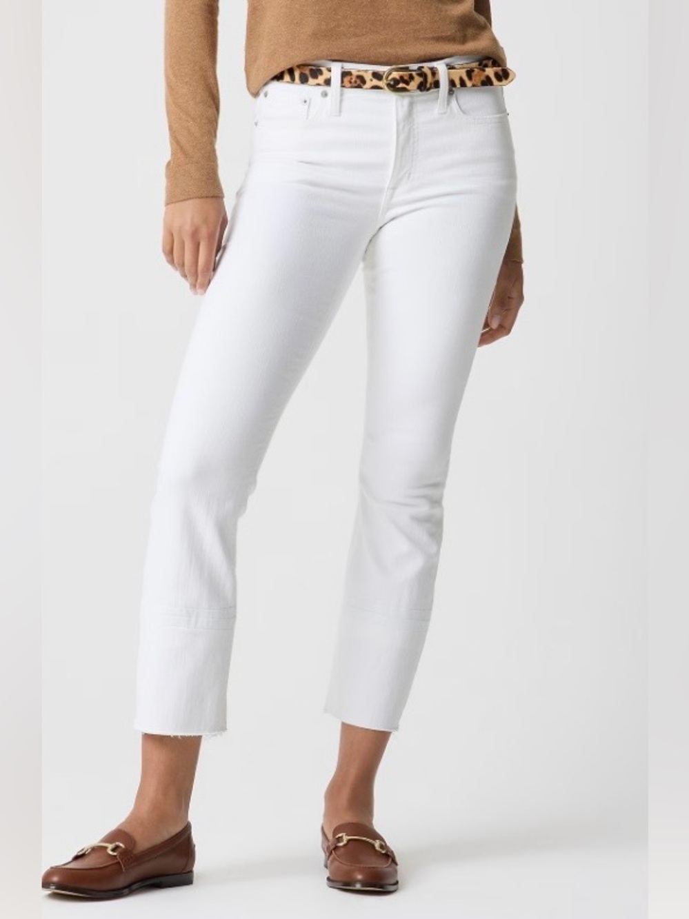 JCrew Factory Mid-Rise Flare Crop Signature Stretch Jeans